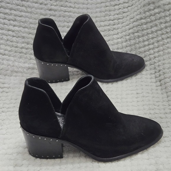 VINCE CAMUTO Petran Ankle Boots Women's Size 6.5 Black Nubuck Suede Boho Booties - Picture 6 of 10
